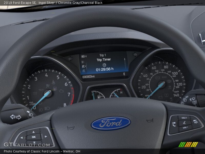Ingot Silver / Chromite Gray/Charcoal Black 2019 Ford Escape SE