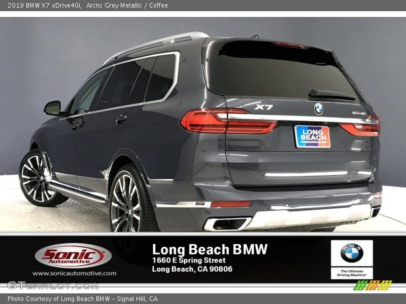 Arctic Grey Metallic / Coffee 2019 BMW X7 xDrive40i
