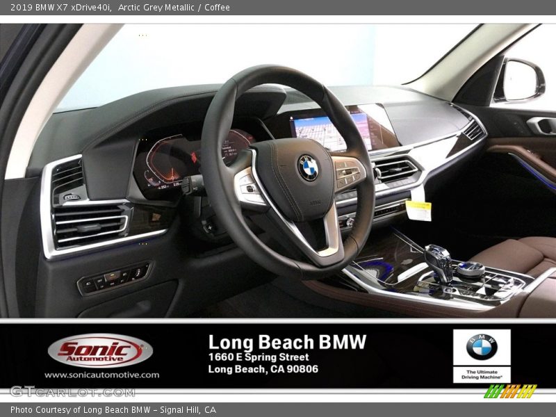 Arctic Grey Metallic / Coffee 2019 BMW X7 xDrive40i