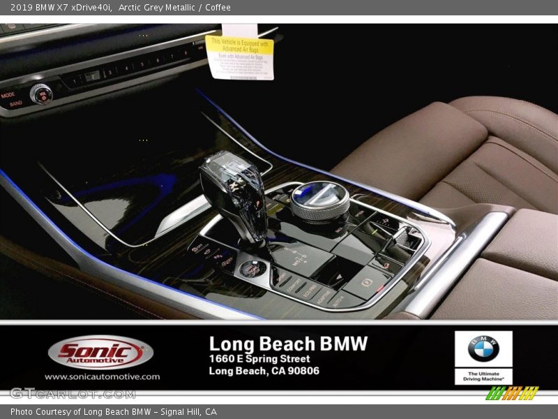 Arctic Grey Metallic / Coffee 2019 BMW X7 xDrive40i