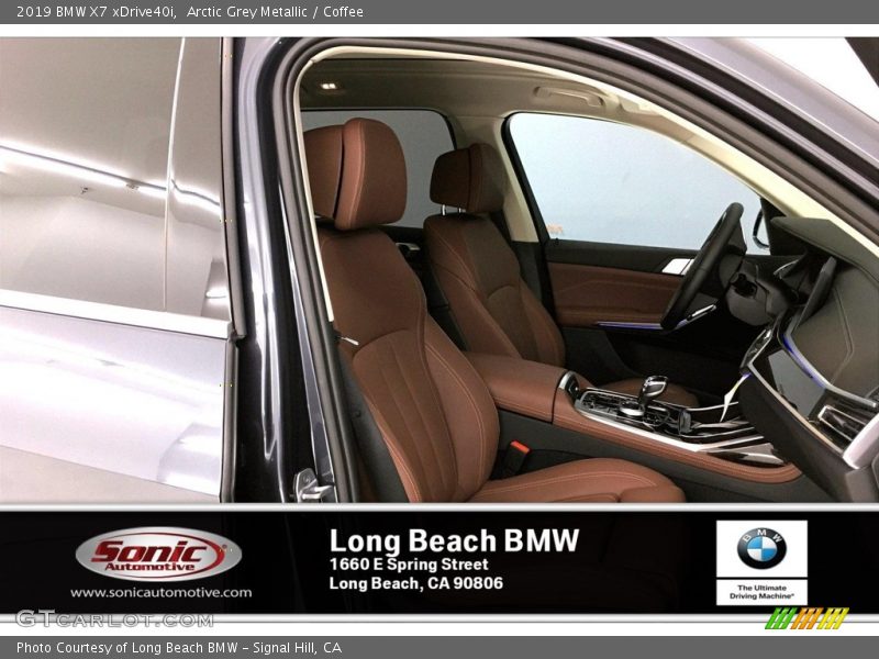 Arctic Grey Metallic / Coffee 2019 BMW X7 xDrive40i