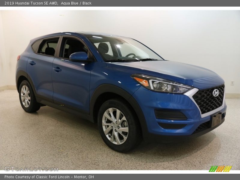 Aqua Blue / Black 2019 Hyundai Tucson SE AWD