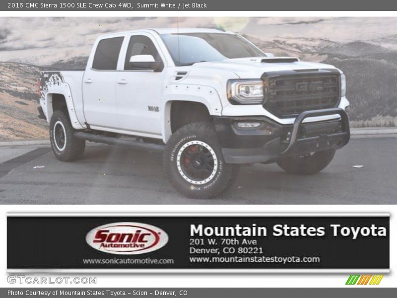 Summit White / Jet Black 2016 GMC Sierra 1500 SLE Crew Cab 4WD