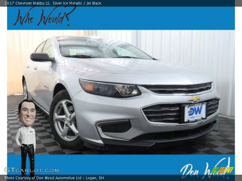 Silver Ice Metallic / Jet Black 2017 Chevrolet Malibu LS