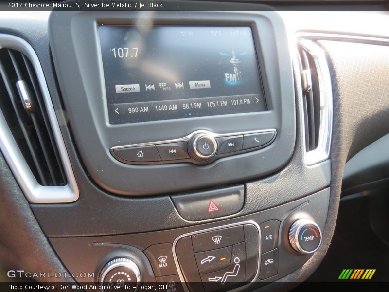 Silver Ice Metallic / Jet Black 2017 Chevrolet Malibu LS