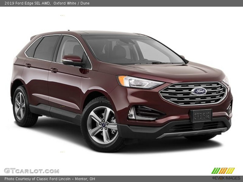 Oxford White / Dune 2019 Ford Edge SEL AWD