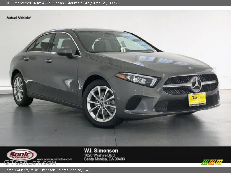 Mountain Grey Metallic / Black 2019 Mercedes-Benz A 220 Sedan