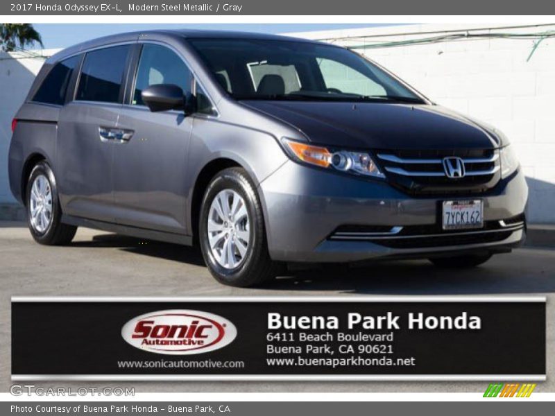 Modern Steel Metallic / Gray 2017 Honda Odyssey EX-L