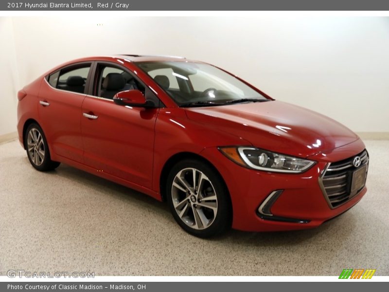 Red / Gray 2017 Hyundai Elantra Limited