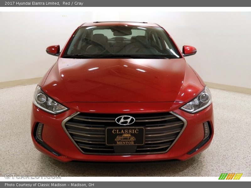 Red / Gray 2017 Hyundai Elantra Limited