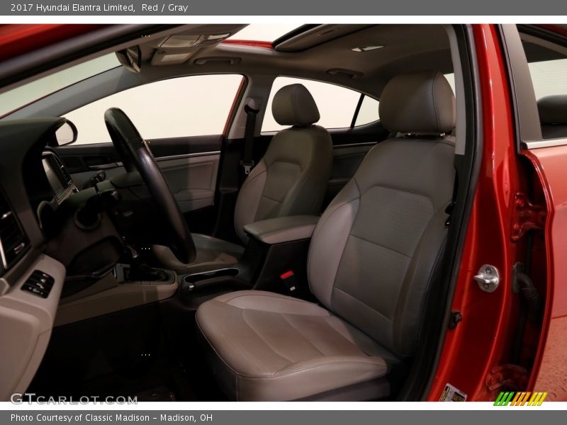 Red / Gray 2017 Hyundai Elantra Limited