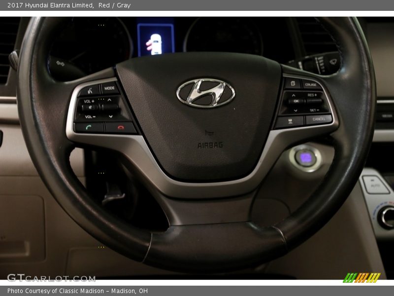 Red / Gray 2017 Hyundai Elantra Limited