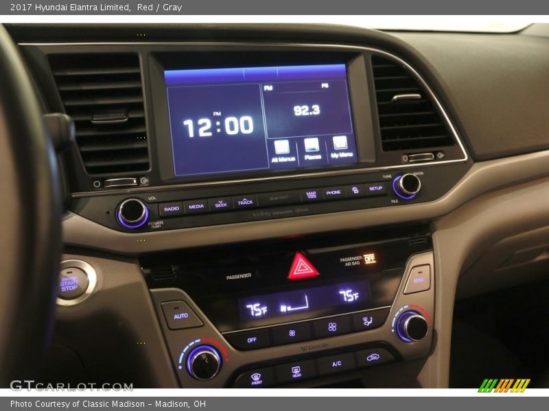 Red / Gray 2017 Hyundai Elantra Limited