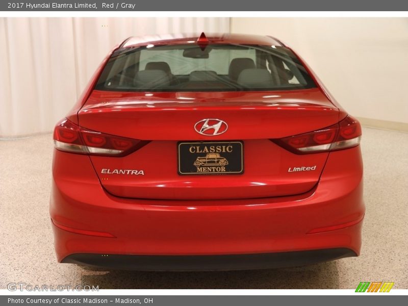 Red / Gray 2017 Hyundai Elantra Limited