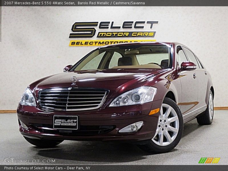 Barolo Red Metallic / Cashmere/Savanna 2007 Mercedes-Benz S 550 4Matic Sedan