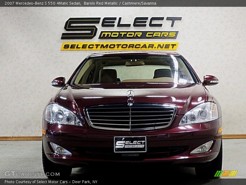 Barolo Red Metallic / Cashmere/Savanna 2007 Mercedes-Benz S 550 4Matic Sedan