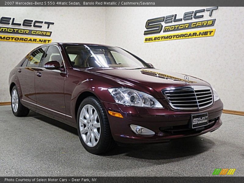 Barolo Red Metallic / Cashmere/Savanna 2007 Mercedes-Benz S 550 4Matic Sedan