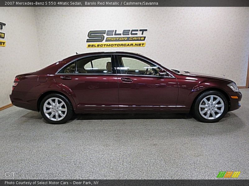 Barolo Red Metallic / Cashmere/Savanna 2007 Mercedes-Benz S 550 4Matic Sedan