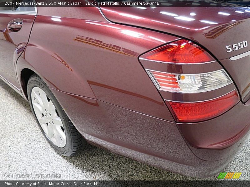 Barolo Red Metallic / Cashmere/Savanna 2007 Mercedes-Benz S 550 4Matic Sedan