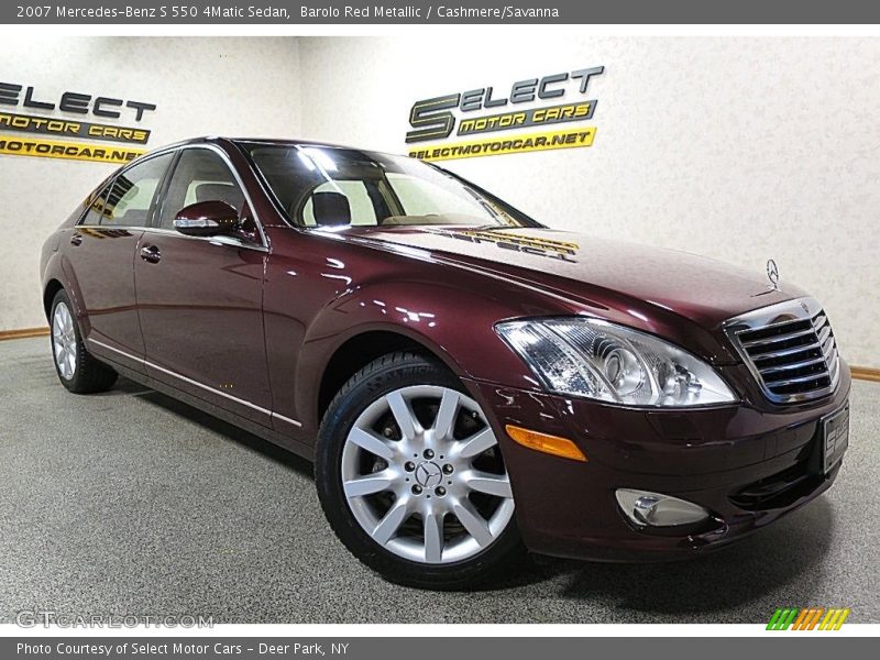 Barolo Red Metallic / Cashmere/Savanna 2007 Mercedes-Benz S 550 4Matic Sedan
