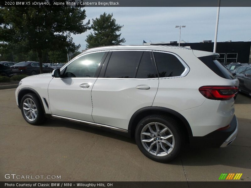 Alpine White / Canberra Beige/Black 2020 BMW X5 xDrive40i