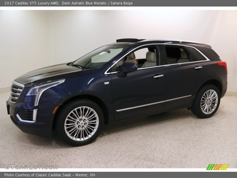 Dark Adriatic Blue Metallic / Sahara Beige 2017 Cadillac XT5 Luxury AWD