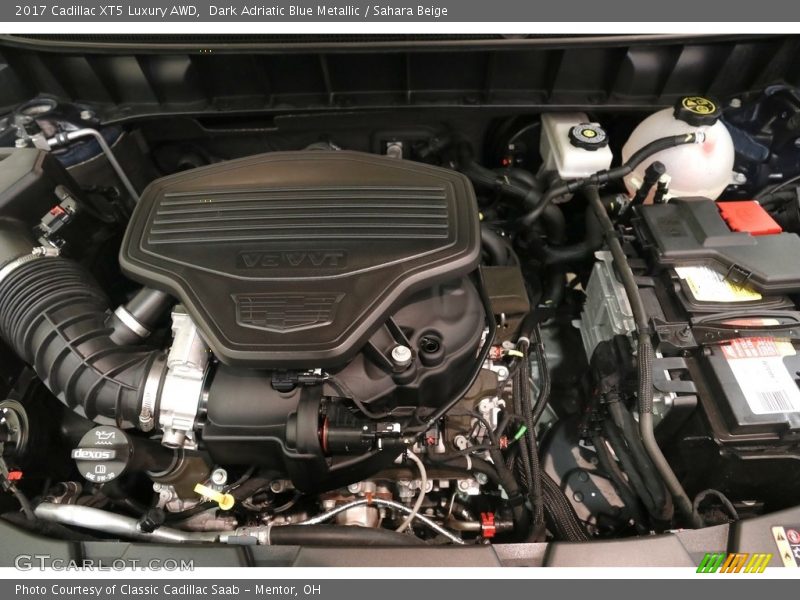 Dark Adriatic Blue Metallic / Sahara Beige 2017 Cadillac XT5 Luxury AWD