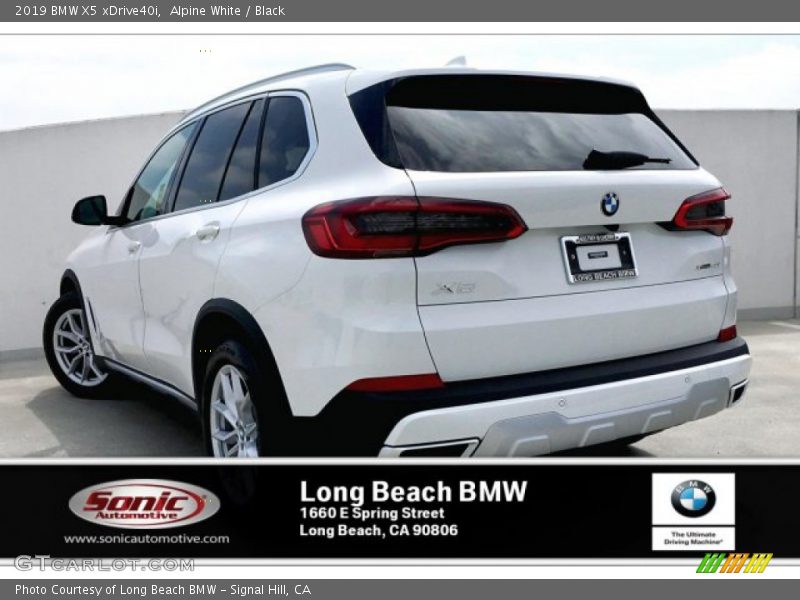 Alpine White / Black 2019 BMW X5 xDrive40i