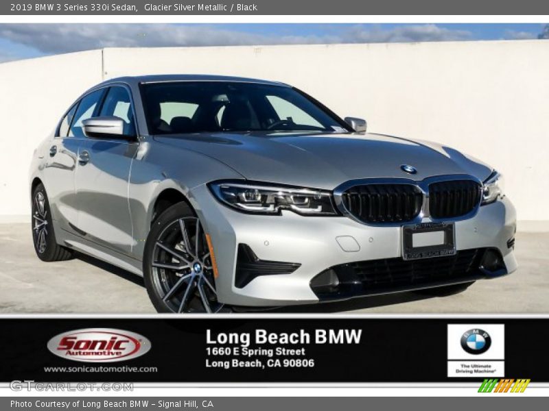 Glacier Silver Metallic / Black 2019 BMW 3 Series 330i Sedan