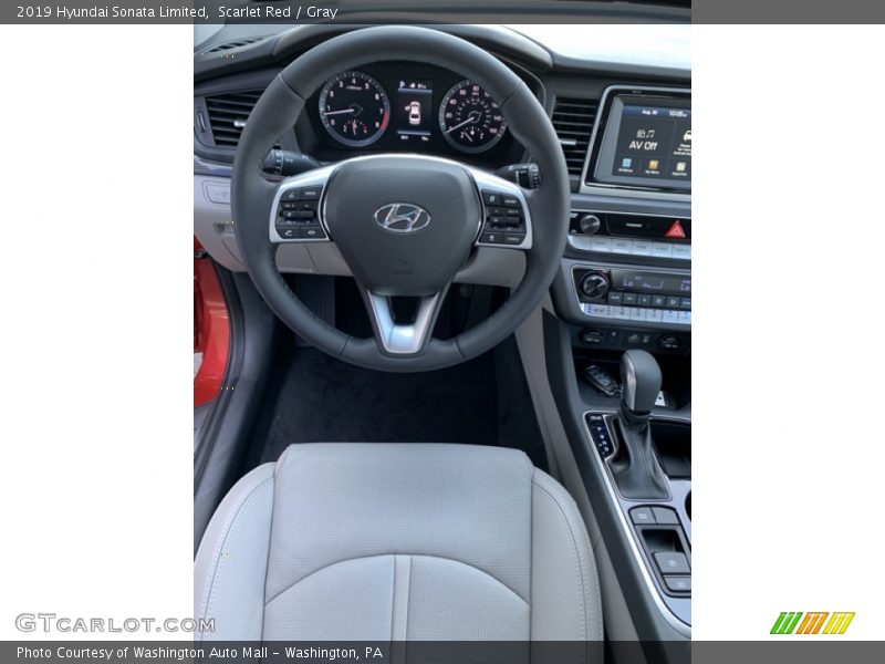 Scarlet Red / Gray 2019 Hyundai Sonata Limited