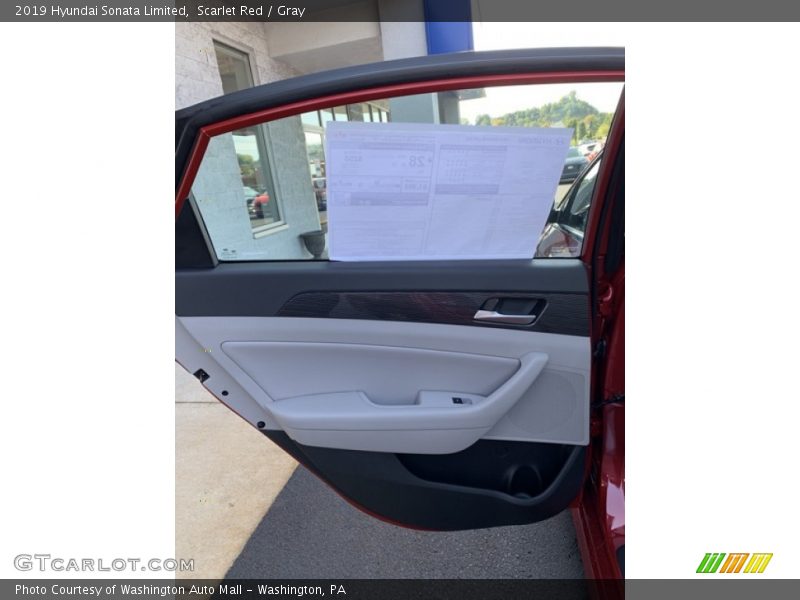 Scarlet Red / Gray 2019 Hyundai Sonata Limited