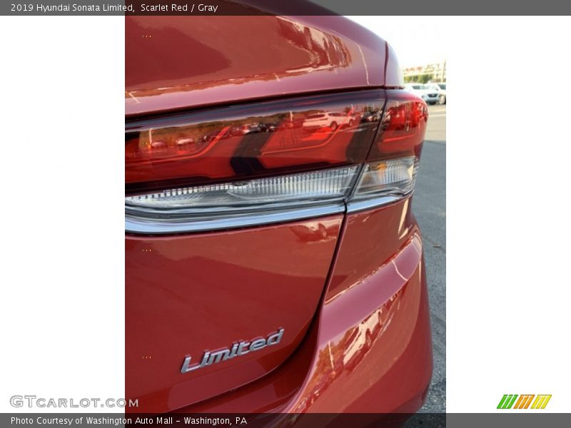 Scarlet Red / Gray 2019 Hyundai Sonata Limited