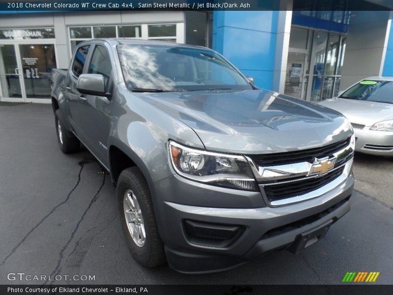 Satin Steel Metallic / Jet Black/Dark Ash 2018 Chevrolet Colorado WT Crew Cab 4x4
