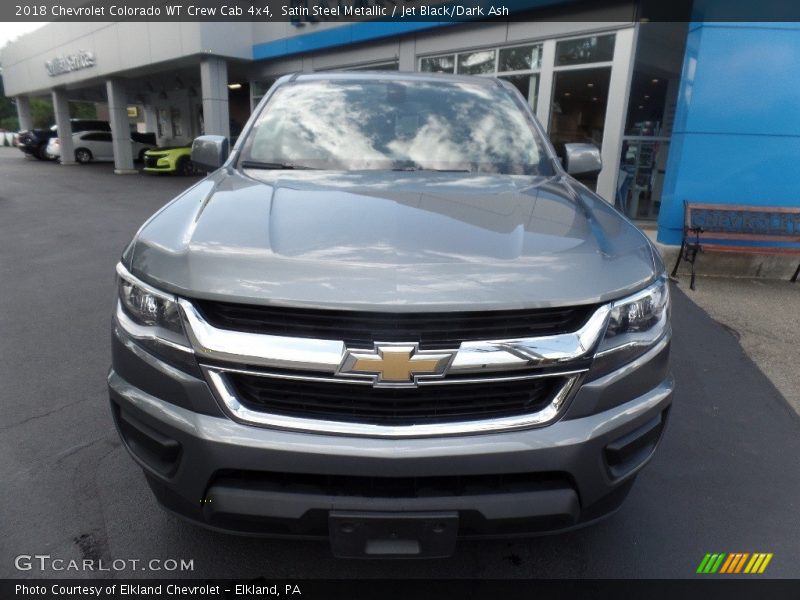 Satin Steel Metallic / Jet Black/Dark Ash 2018 Chevrolet Colorado WT Crew Cab 4x4