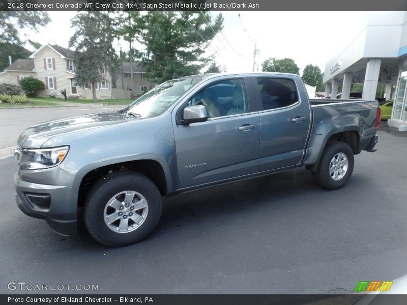 Satin Steel Metallic / Jet Black/Dark Ash 2018 Chevrolet Colorado WT Crew Cab 4x4