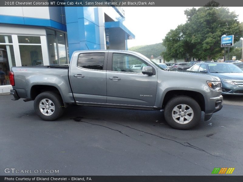 Satin Steel Metallic / Jet Black/Dark Ash 2018 Chevrolet Colorado WT Crew Cab 4x4