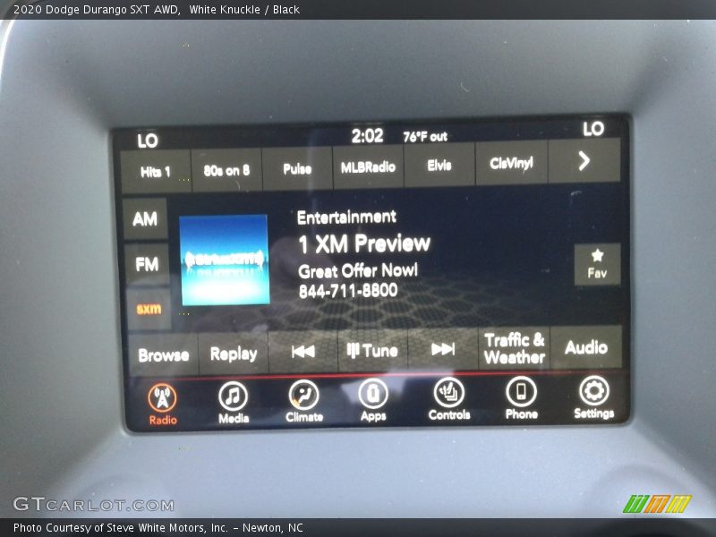 White Knuckle / Black 2020 Dodge Durango SXT AWD