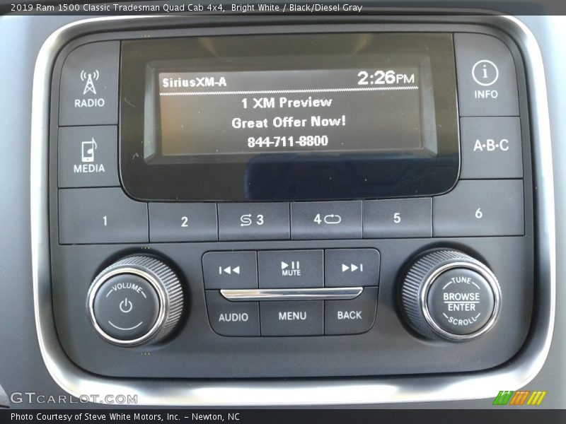 Bright White / Black/Diesel Gray 2019 Ram 1500 Classic Tradesman Quad Cab 4x4