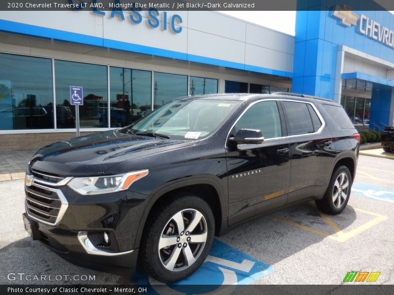 Midnight Blue Metallic / Jet Black/­Dark Galvanized 2020 Chevrolet Traverse LT AWD