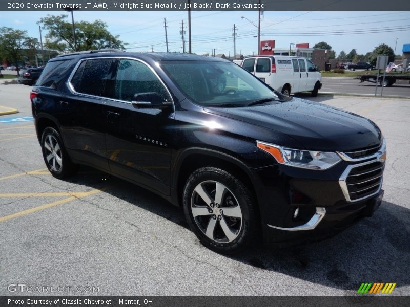 Midnight Blue Metallic / Jet Black/­Dark Galvanized 2020 Chevrolet Traverse LT AWD