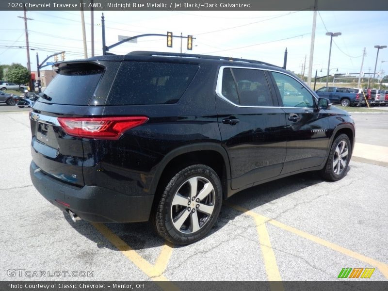 Midnight Blue Metallic / Jet Black/­Dark Galvanized 2020 Chevrolet Traverse LT AWD