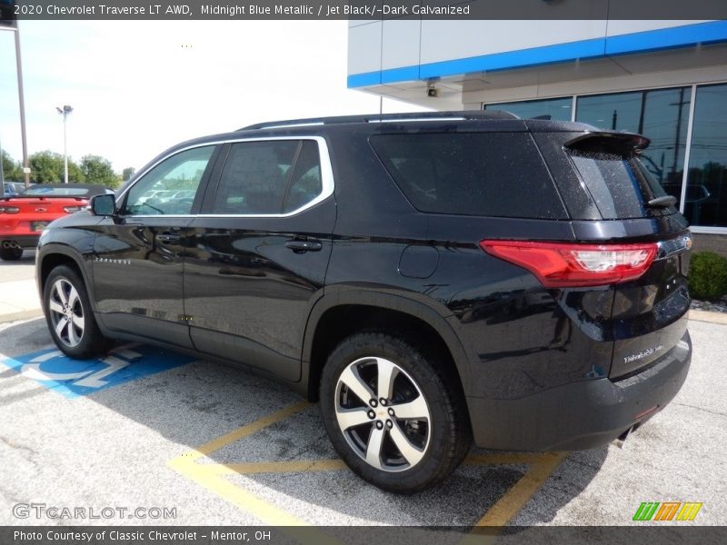 Midnight Blue Metallic / Jet Black/­Dark Galvanized 2020 Chevrolet Traverse LT AWD