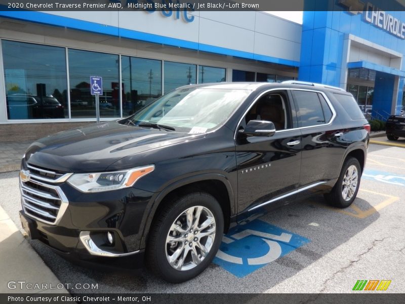 Midnight Blue Metallic / Jet Black/­Loft Brown 2020 Chevrolet Traverse Premier AWD