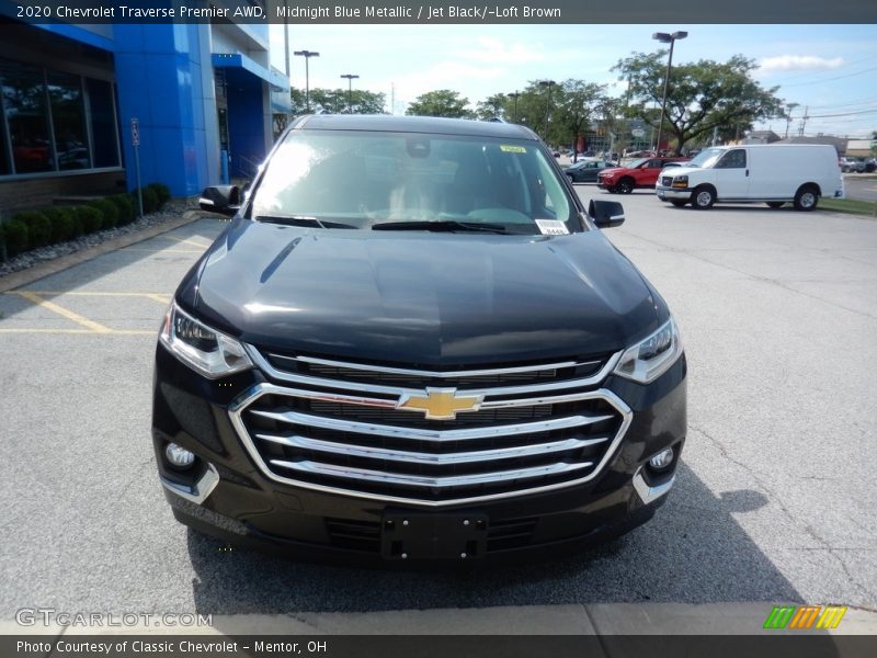 Midnight Blue Metallic / Jet Black/­Loft Brown 2020 Chevrolet Traverse Premier AWD
