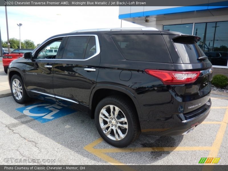 Midnight Blue Metallic / Jet Black/­Loft Brown 2020 Chevrolet Traverse Premier AWD