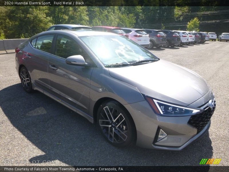 Fluid Metal / Black 2020 Hyundai Elantra Sport