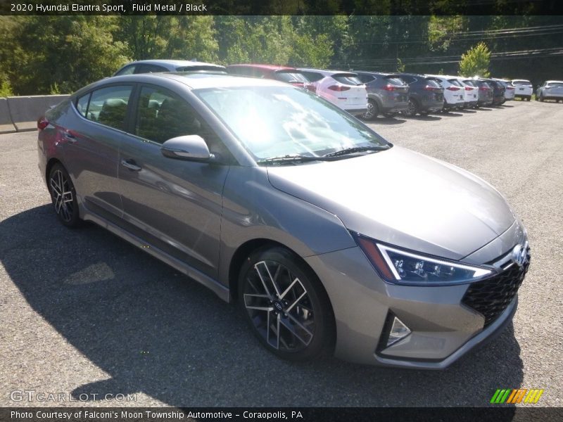 Fluid Metal / Black 2020 Hyundai Elantra Sport