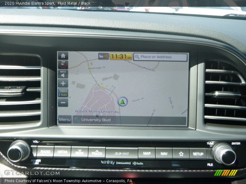 Fluid Metal / Black 2020 Hyundai Elantra Sport