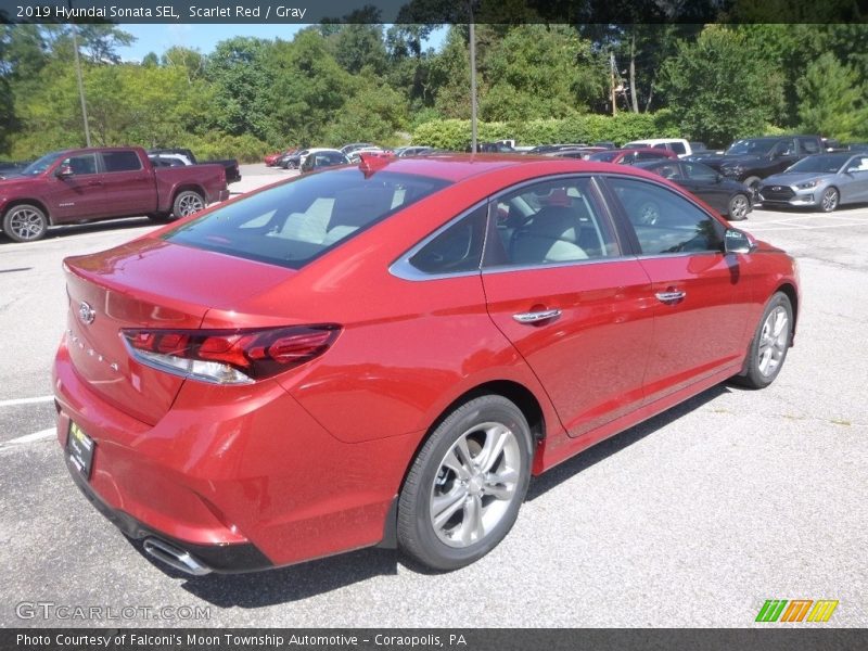 Scarlet Red / Gray 2019 Hyundai Sonata SEL