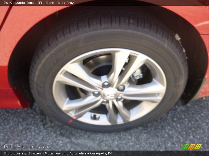 Scarlet Red / Gray 2019 Hyundai Sonata SEL